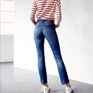 Madewell Cruiser Straight Crop Jean in Roger Wash